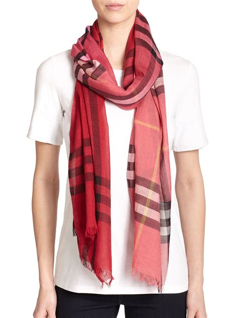 burberry silk scarf pink|burberry check wool scarf.